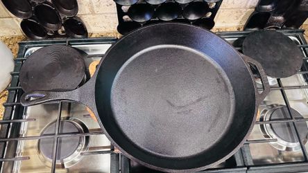 Vintage Lodge Egg Logo #14SK Skillet 15" Cast Iron Frying Pan USA Large Camp