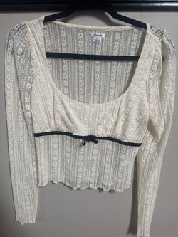 Lace Black and White Urban Outfitters Shirt