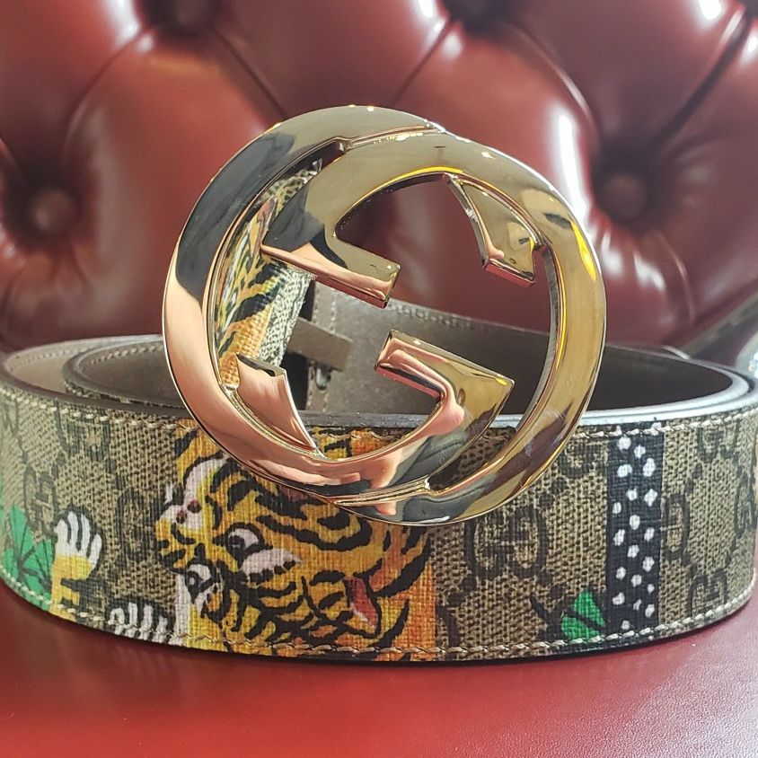 Gucci Classic Leather Belt - Bengal Tiger-Ed Hardy Edition  Belt