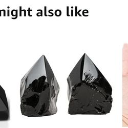 2 Black Obsidian Points Boulders Spikes Crystal Collectable 