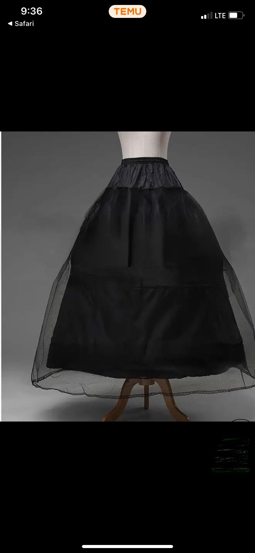 Adult Small Hoop Skirt Petticoat