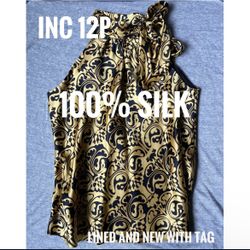 New INC 100% Silk Halter Top (12p)