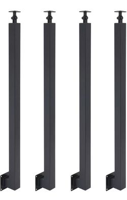 R4  Square Stair Baluster Posts – Black, 33.46” 43° Adjustable Brackets  4 PCS – $40 8 PCS – $70
