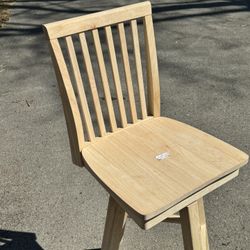 2 New Unfinished 30” Bar Stools