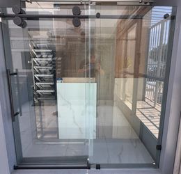 Bathtub Shower Door Matte Black Finish Special Price  $295  60” W x 62” H
