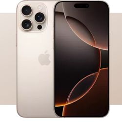 T-Mobile 16 Pro Max Like New ,  256 G , Desert Titanium 