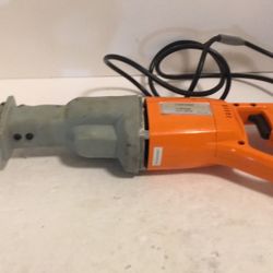Chicago Electric Power Tools 120V / 4.5AMPS, Cordered Reciprocating Saw Model# 04095/ Orange - 17” Long tested and works, comes w/ operating Manual
