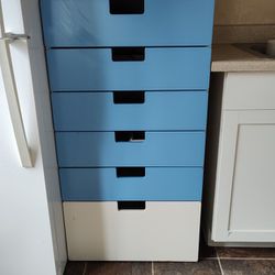 Funky Blue White Dresser IKEA Stuva Chest Of Drawers