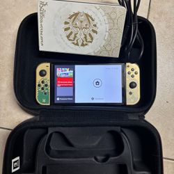 Zelda Switch OLED with Dock , and Charger 