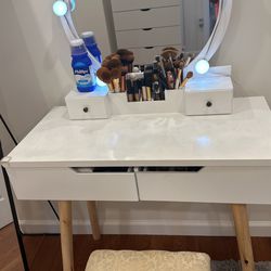 Vanity Set With LED Light And Chair  Thumbnail