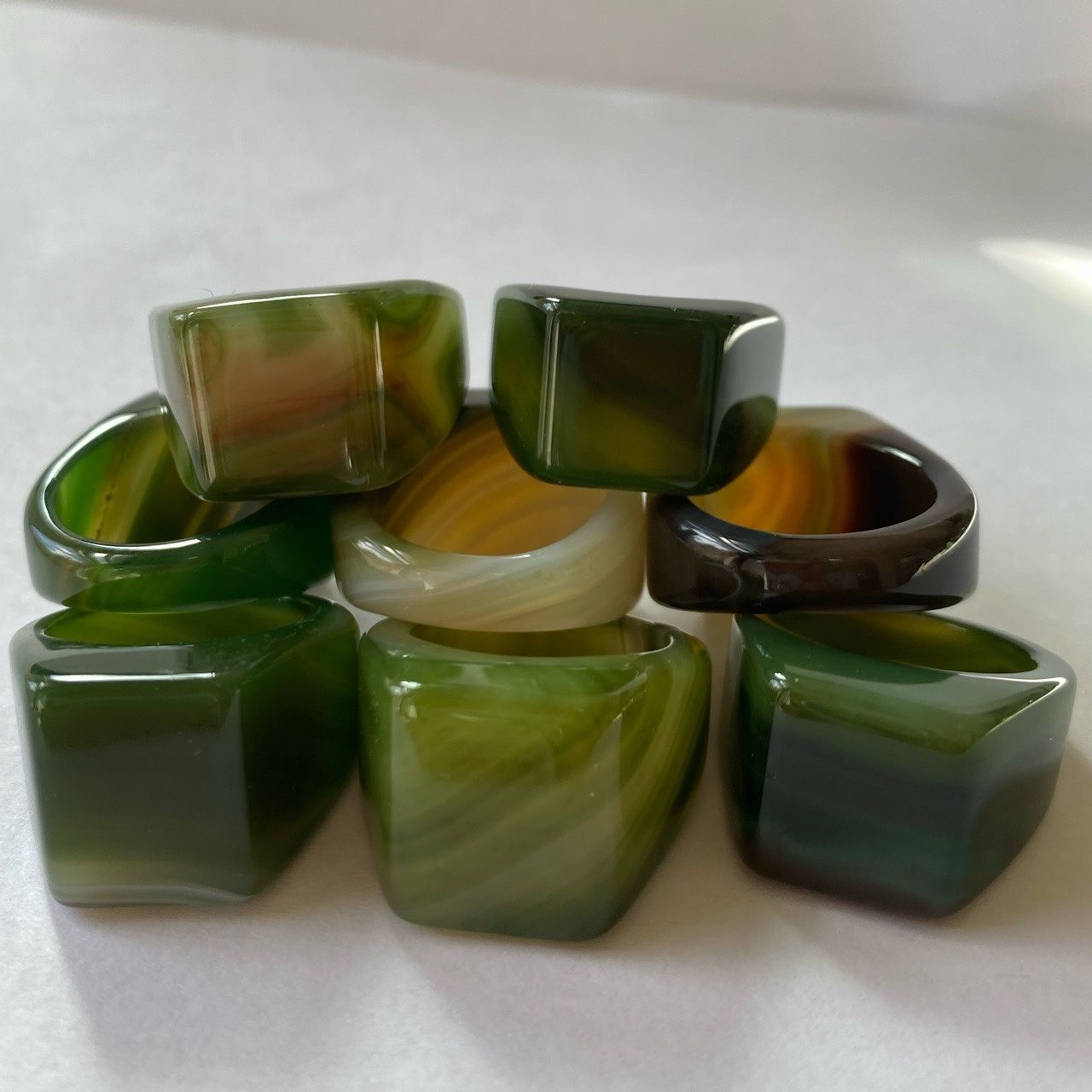 Agate rings