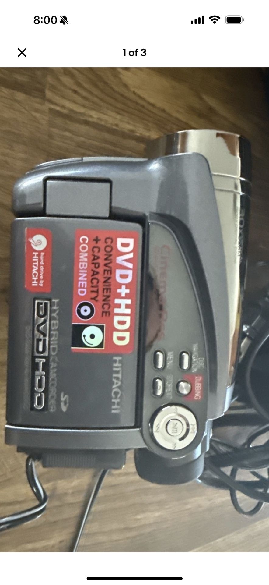 Hitachi Hybrid Camcorder DVD HDD Cinema Res 30X Optical Zoom