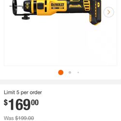 Dewalt XR Rotor. $140 Tool Only.  $220 With 1 Battery And 12/20v Charger 