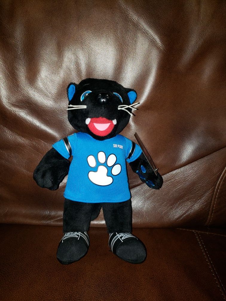 10" plush Carolina Panthers Sir Purr