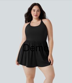 Halara 2-in-1 Plus Size Romper with Pockets – Easy Peezy Edition (1X; Plus Size)