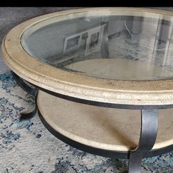 Stone Coffee Table Indoor Or Outdoor -- Easy Recolor Of Stone
