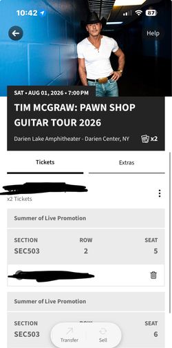 Concert tickets