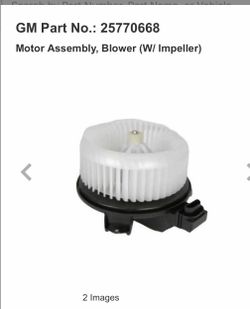 BUICK LUCERNE CADILLAC DTS BLOWER MOTOR GM part number (contact info removed)8