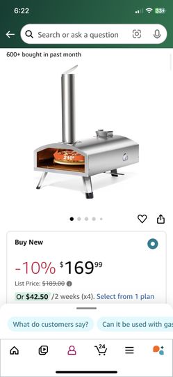 Pizza Oven Outdoor Wood-Fired - 12 Inch Outdoor Pizza Oven with Rotatable Pizza Stone, Portable Stainless Steel Pellet Pizza Oven for Outside Backyard
