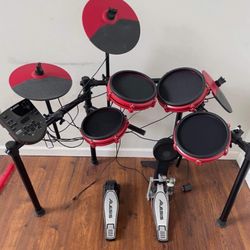 Alesis Nitro Mesh Electronic Drum Set (NITROMSEK1) Special Red Edition
