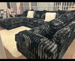 Brand New Super Plush Corduroy Sectional Set