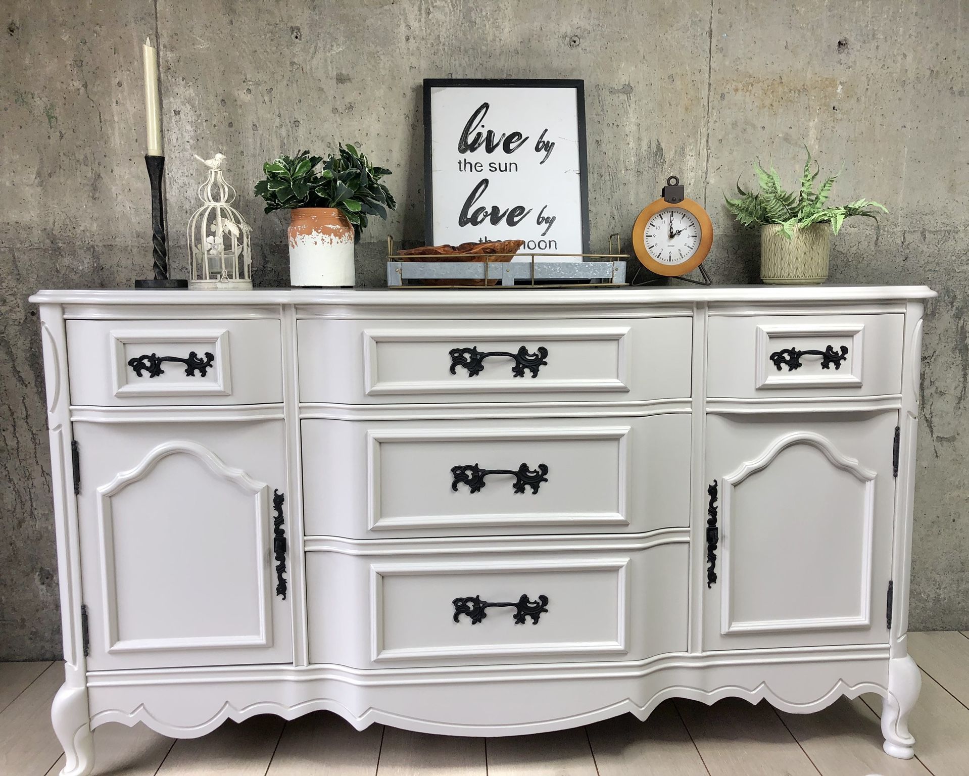 Newly Refinished French Provincial buffet by Bassett Furniture