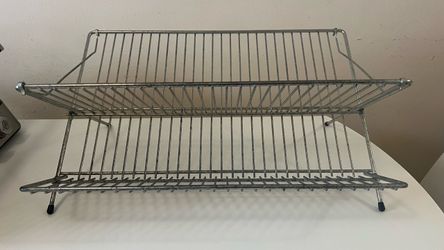 Vintage 2-Tier Collapsible Dish Drying Rack