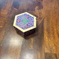Vintage Hexagon Trinket Box 