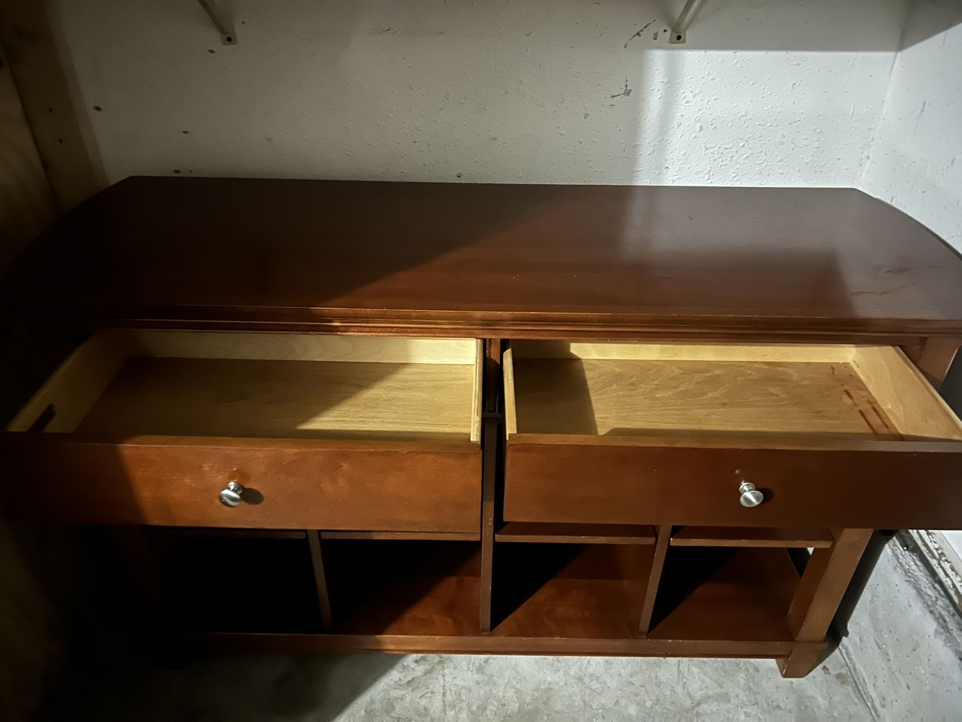 Solid Wood Buffet Table 55” W 29” H