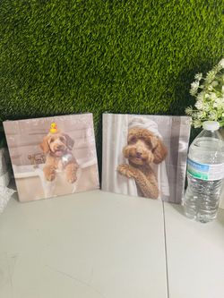 Bathroom dog pics decor! Brand new sealed