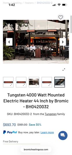 Tungsten smart heat by bromic