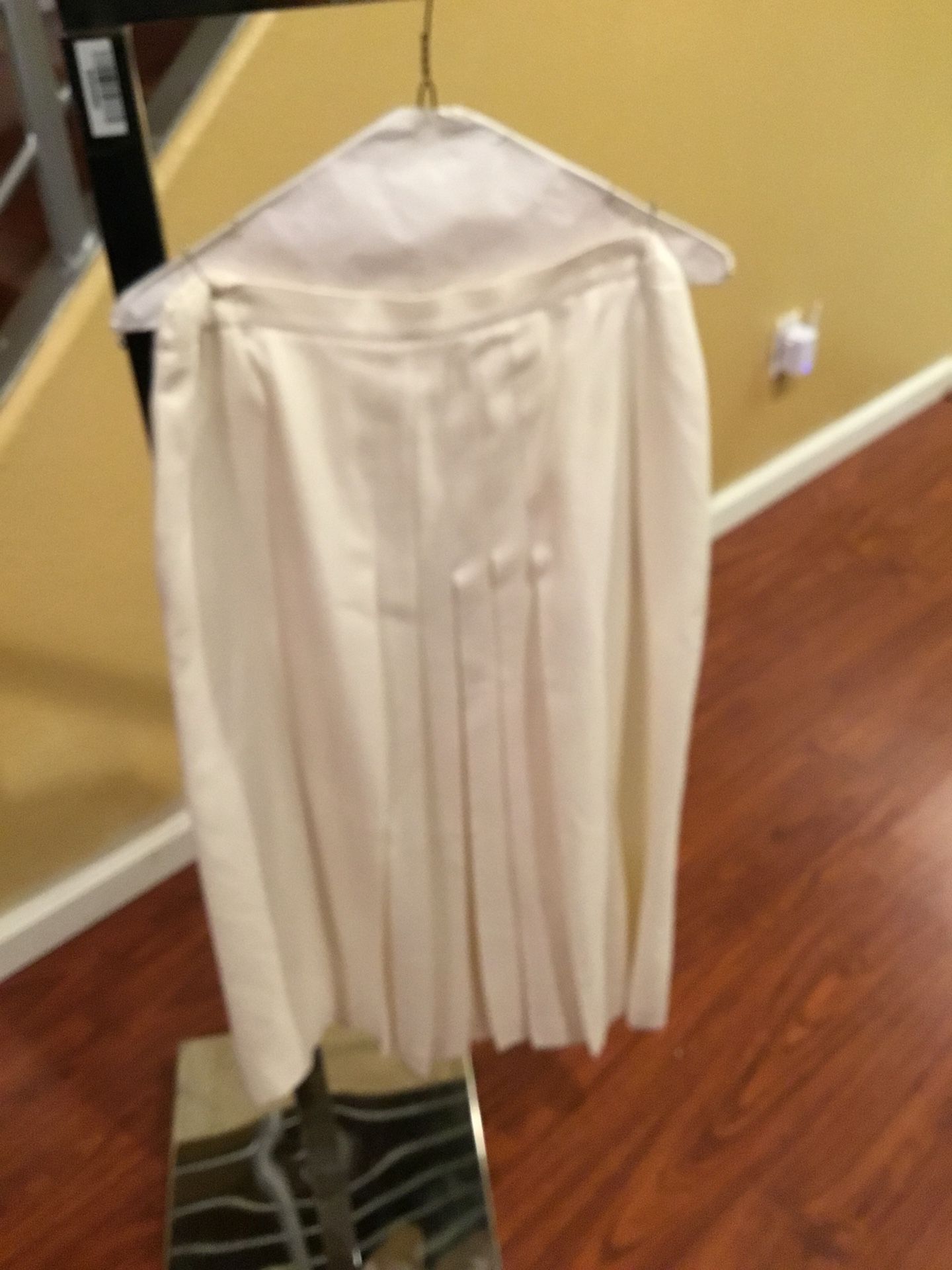 Designer White skirt suit by Lord & Taylor / size 12 a few removable stains
