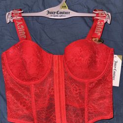 NWT Juicy Couture Red Corset Top 