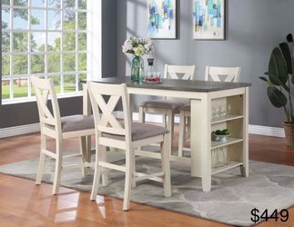 Counter height dining table set