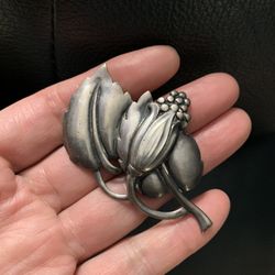 Vintage Sterling Silver Brooch Signed 