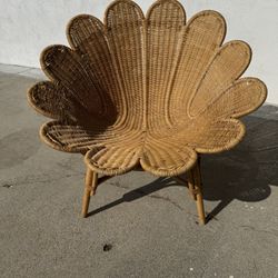 Flower Rattan Decorative Chair