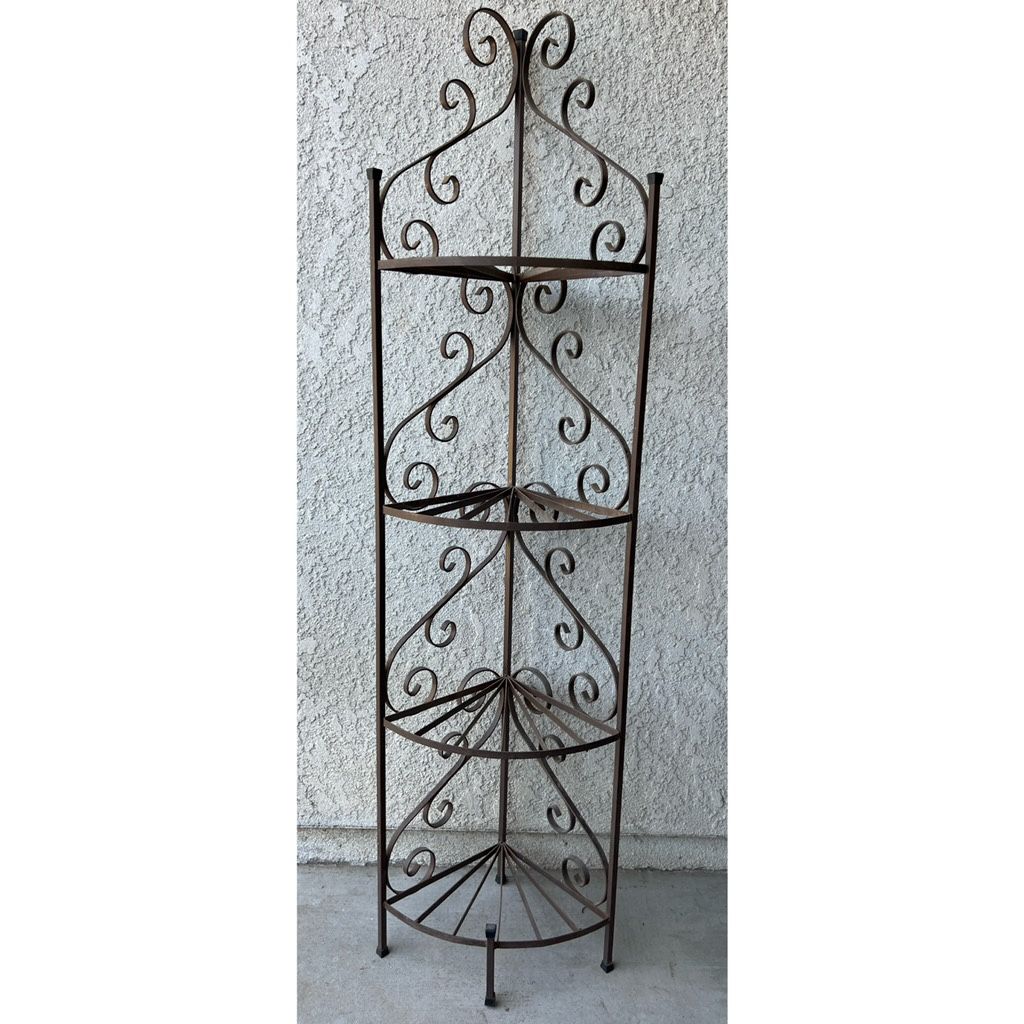 Tall Metal plant Corner Shelf