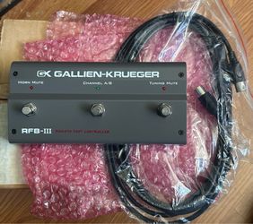 Gallien Krueger RFB-III 3 button Footswitch for GK 2001RB Bass Amp Head Amplifier pedal