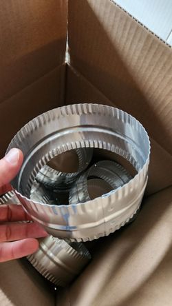 3 Pack of Deflecto DAC6C 6" Aluminum Duct Connector- New - Concord NH