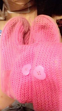 Girls pink boots