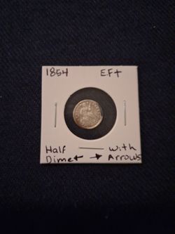 1854 w/arrows Half Dime