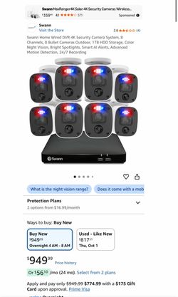 Swann 8 channel security system