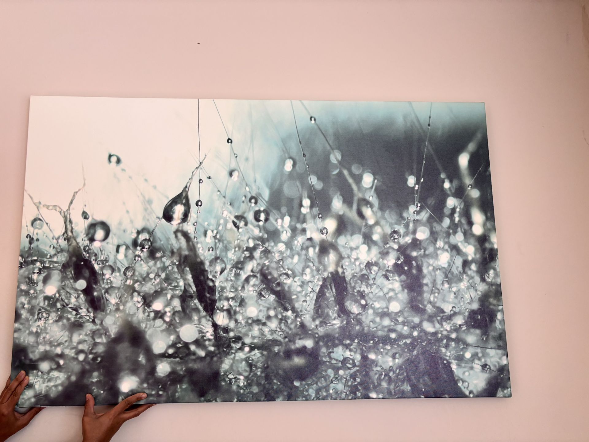 Large Abstract Canvas Water Droplets