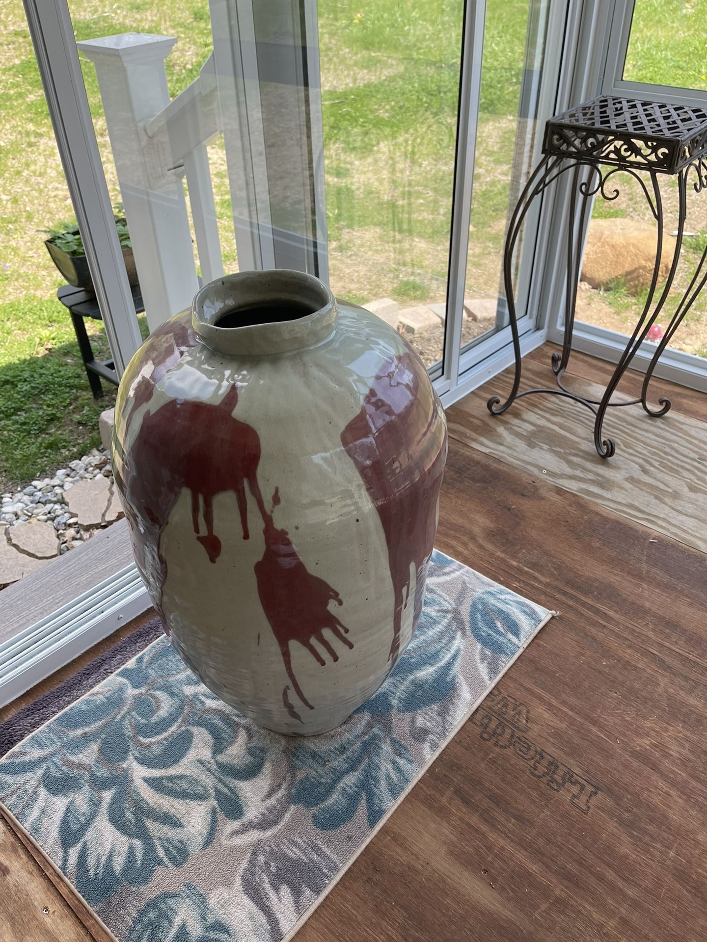 Glass Vase. Giant And Weights Probably 40 Pounds ,Pickup Only. No Cracks