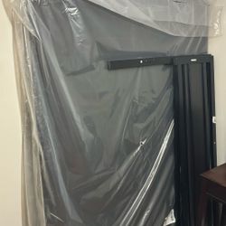 Queen Size Bed Frame (Used) & Box (New/Never Opened)