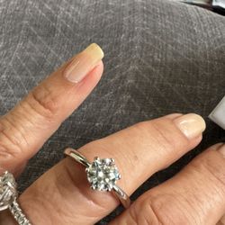 Moissanite Engagement Ring 