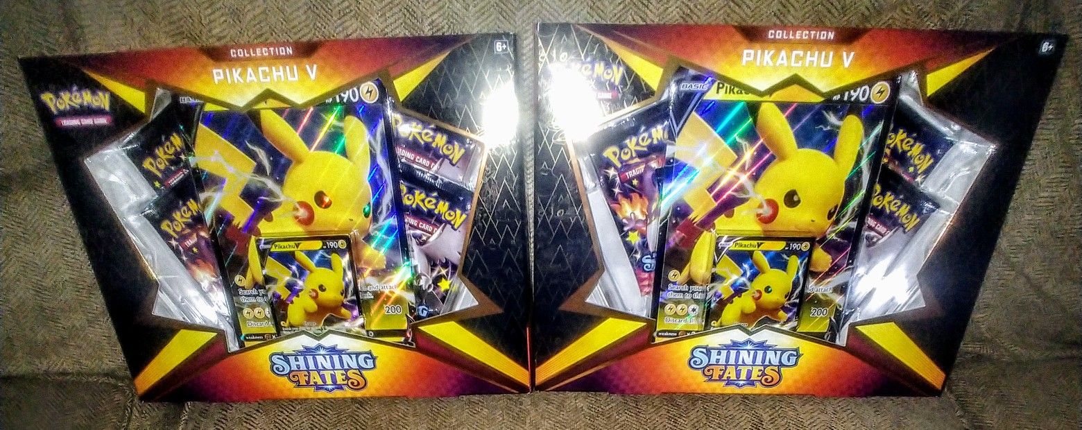 Pokemon TCG Shining Fates Pikachu V Boxes