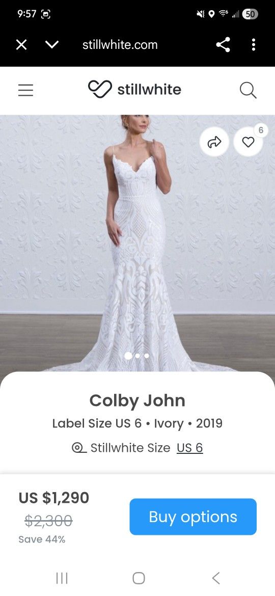 New Colby john Wedding Dress Size 8