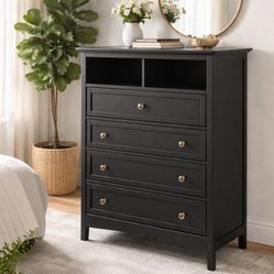 Elegant Black & Gold Dresser 