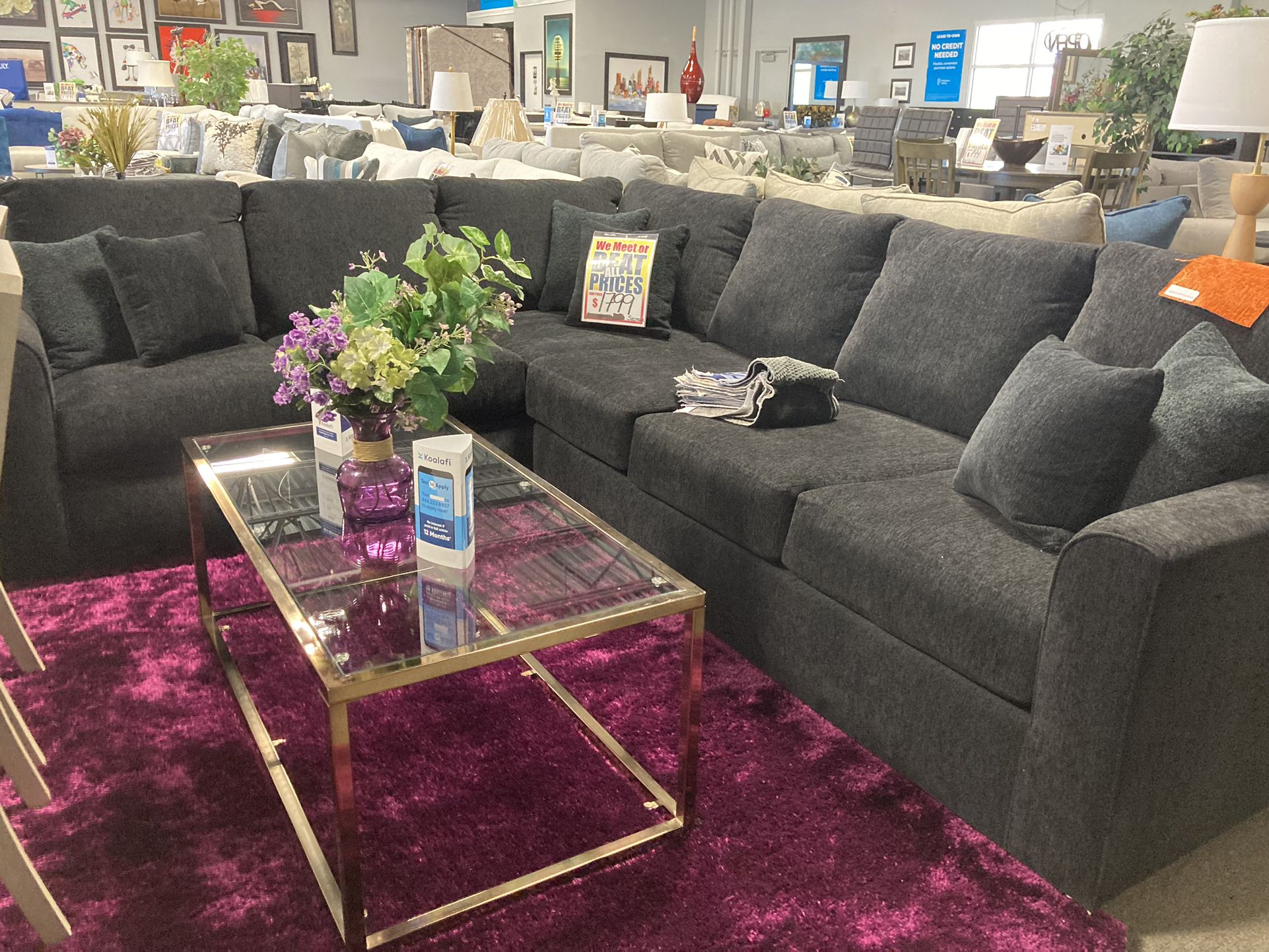 black sectional 🖤✅ $1,699